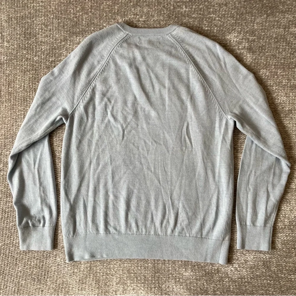 Banana Republic Italian Merino Wool Sweater Men’s Medium‎ Ice Blue Baruffa Yarn